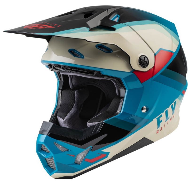 FLY Racing Formula CP motocross sisak fekete-szürke-türkiz
