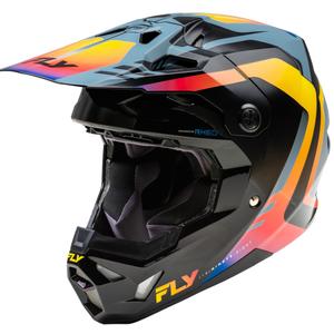 FLY Racing Formula CP motocross sisak fekete-szürke-szivárvány