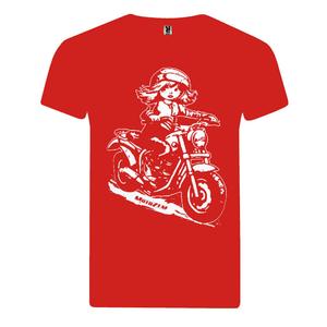 MotoZem - motoros gyerek lány póló piros