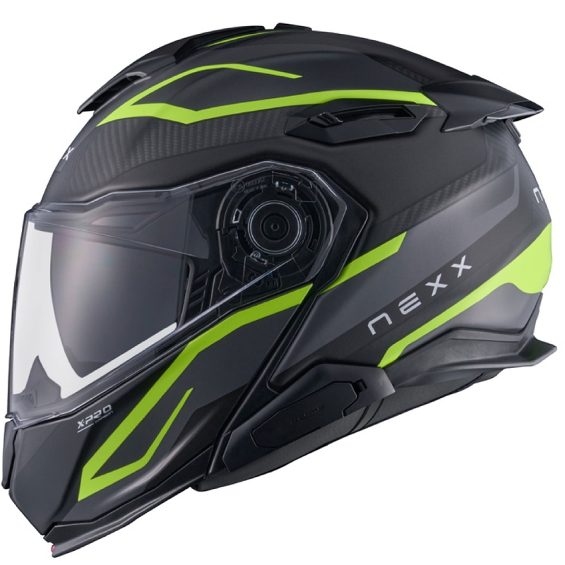 Nexx X.Lifetour PRO Mile felnyitható motoros bukósisak matt szürke-fluo sárga