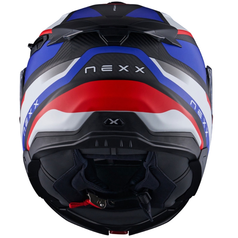 Nexx X.Lifetour PRO Mile felnyitható motoros bukósisak matt kék-piros