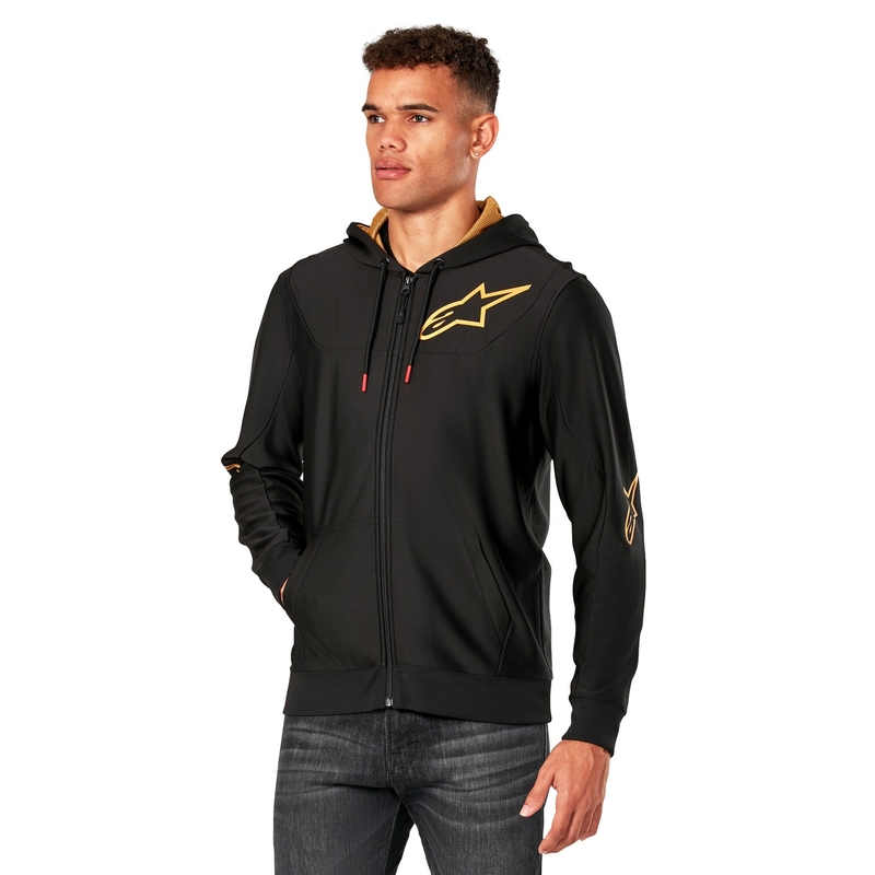 Alpinestars Sessions 3 Hoodie kapucnis pulóver fekete-arany