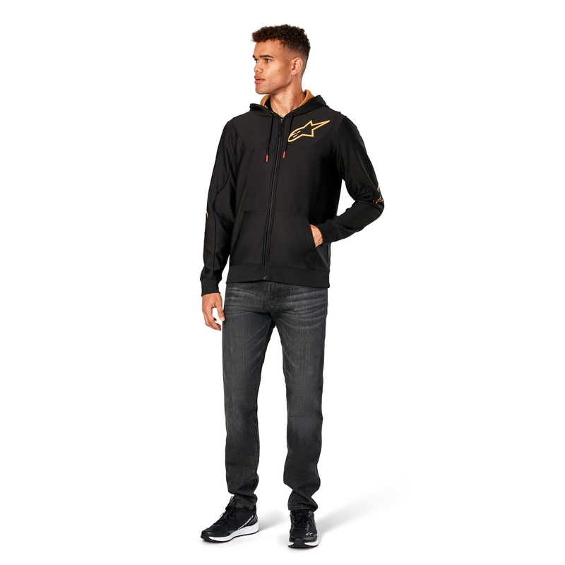 Alpinestars Sessions 3 Hoodie kapucnis pulóver fekete-arany