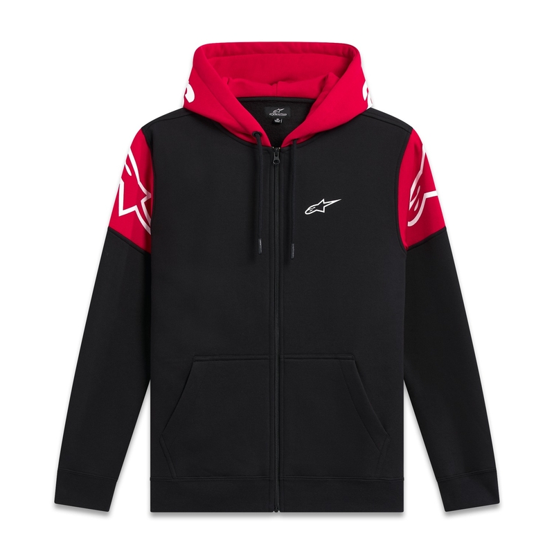 Alpinestars Velocity kapucnis pulóver fekete-piros
