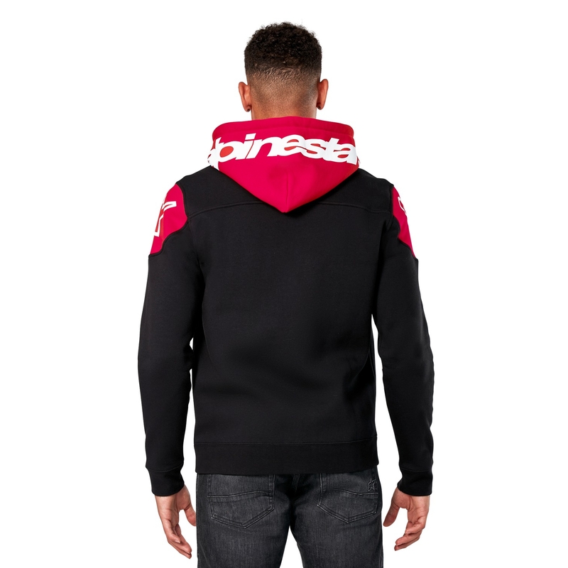 Alpinestars Velocity kapucnis pulóver fekete-piros