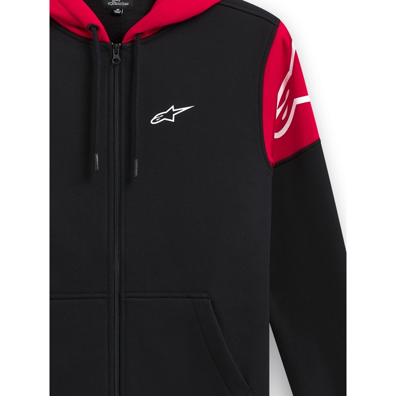 Alpinestars Velocity kapucnis pulóver fekete-piros