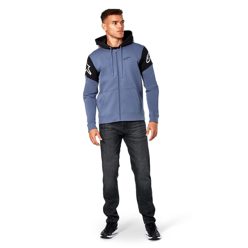 Alpinestars Velocity kapucnis pulóver kék-fekete