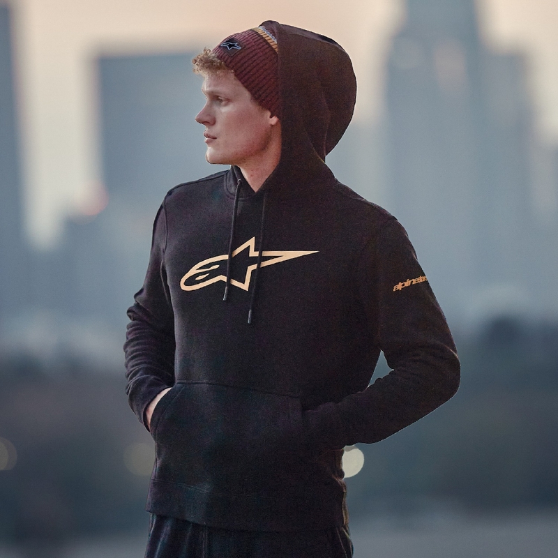 Alpinestars Gilded Hoodie kapucnis pulóver fekete-arany