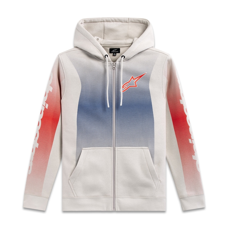 Alpinestars Arising Hoodie kapucnis pulóver offwhite-kék-piros