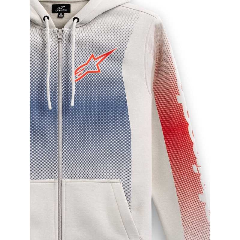 Alpinestars Arising Hoodie kapucnis pulóver offwhite-kék-piros