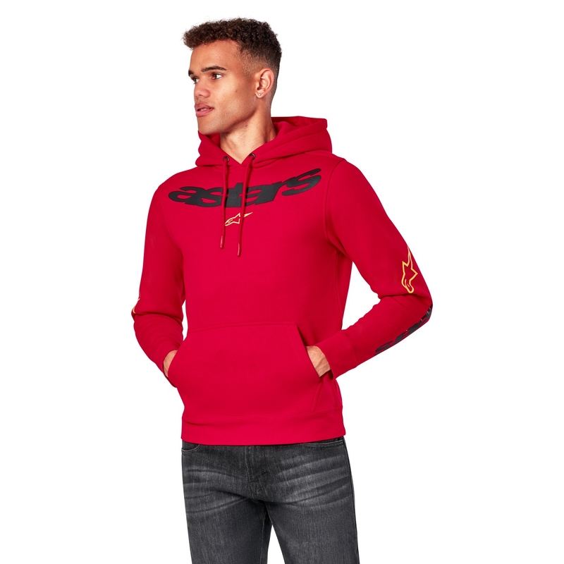 Alpinestars Elliptic Hoodie kapucnis pulóver piros
