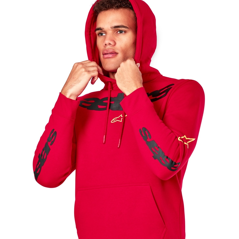 Alpinestars Elliptic Hoodie kapucnis pulóver piros