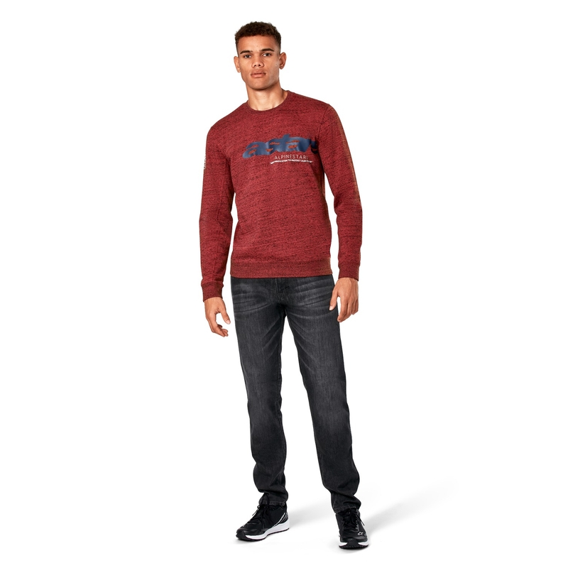 Alpinestars Episode Crew Fleece pulóver sötétpiros