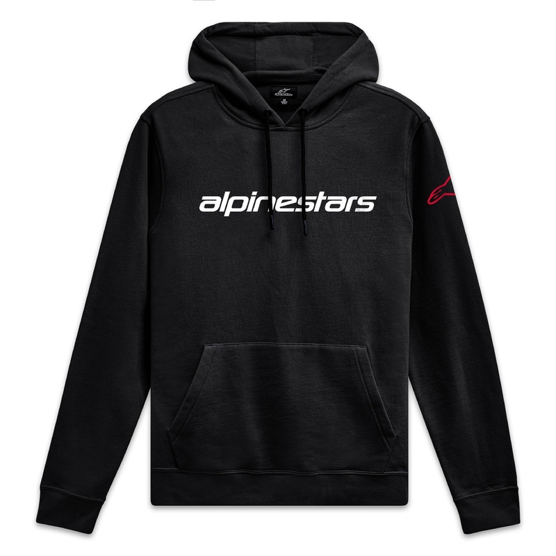 Alpinestars Wordmark Hoodie 3 pulóver fekete-fehér-piros