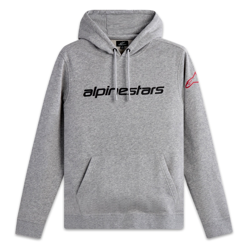 Alpinestars Wordmark Hoodie 3 pulóver szürke-piros-fekete