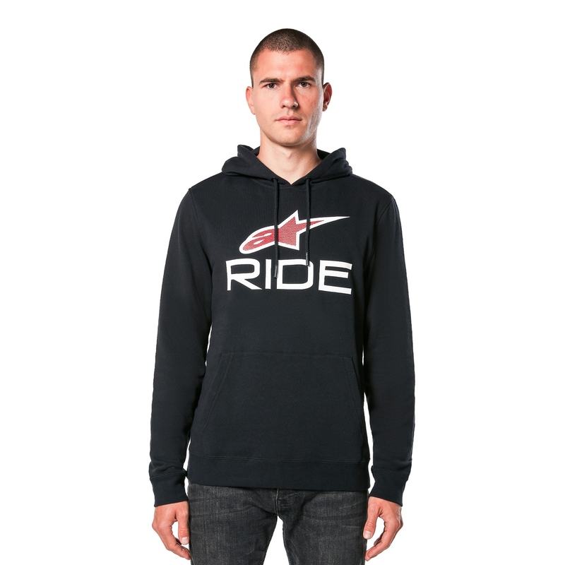 Alpinestars Ride 4.0 kapucnis pulóver fekete-fehér-piros