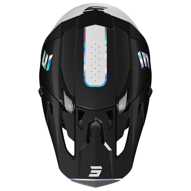 Shot Core Honor motokrossz sisak fekete-holografikus gyöngyház