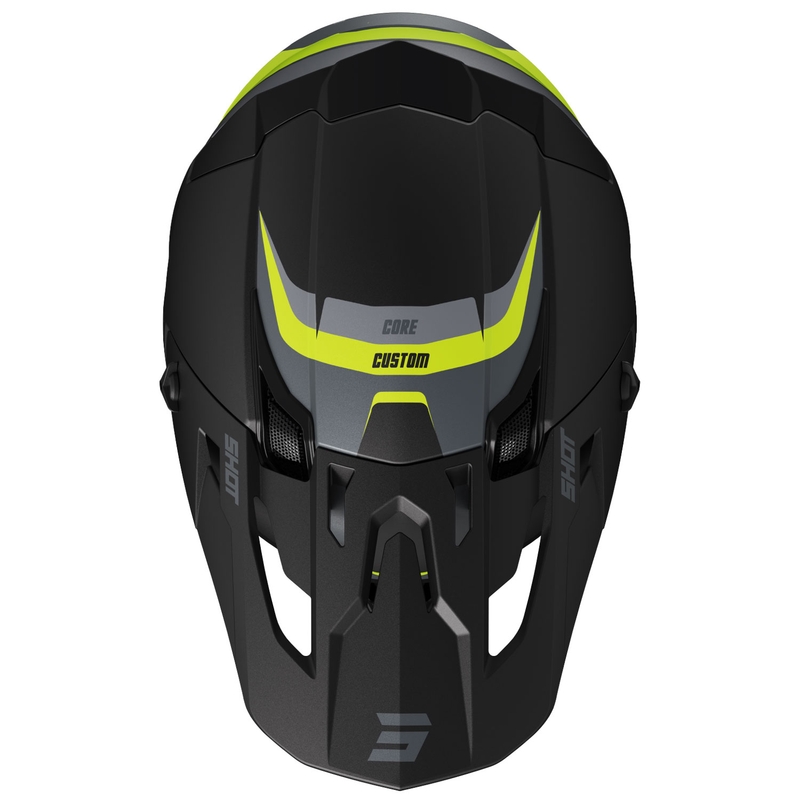 Shot Core Custom motokrossz sisak fekete-fluo sárga