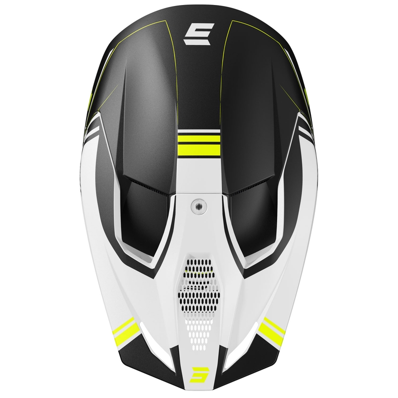 Shot Race Sprint motokrossz sisak fekete-fehér-fluo sárga