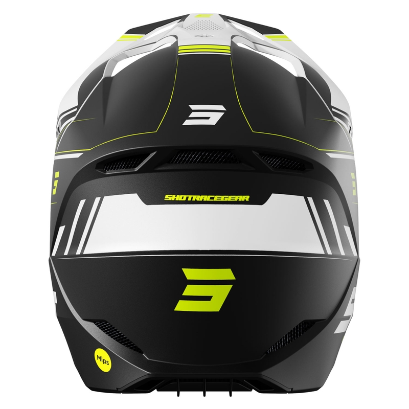 Shot Race Sprint motokrossz sisak fekete-fehér-fluo sárga