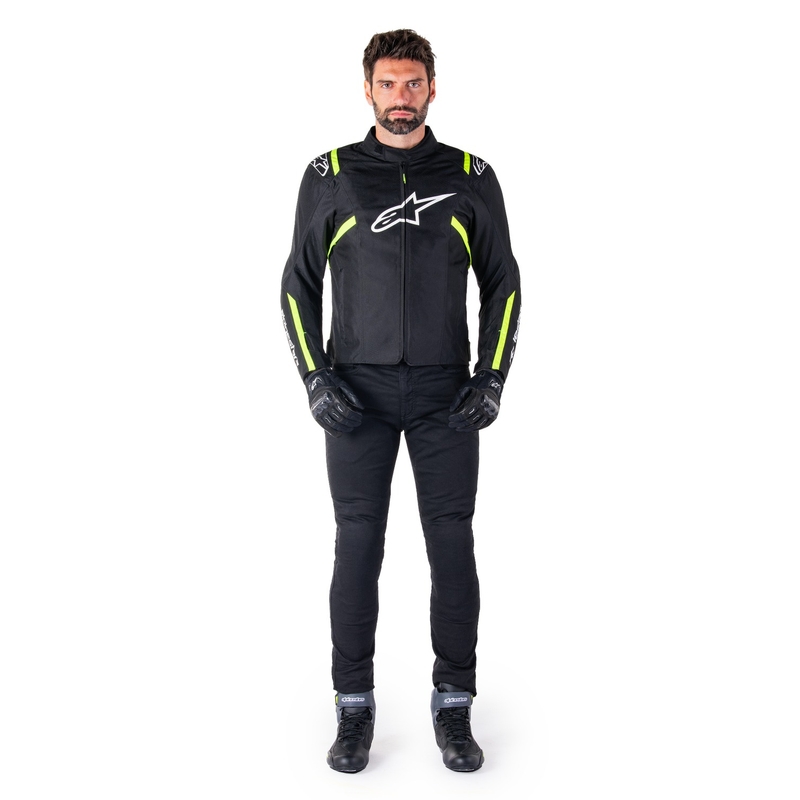 Alpinestars T-SPS 2 Waterproof motoros kabát fekete-fehér-fluo sárga