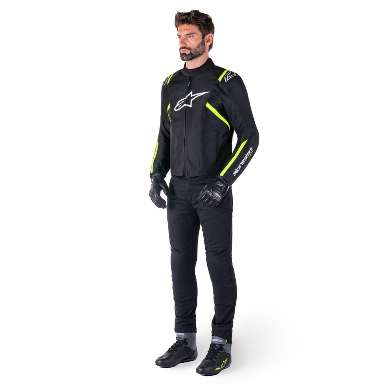 Alpinestars T-SPS 2 Waterproof motoros kabát fekete-fehér-fluo sárga