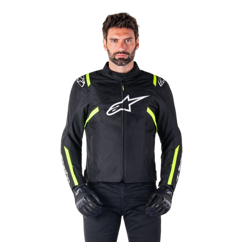 Alpinestars T-SPS 2 Waterproof motoros kabát fekete-fehér-fluo sárga