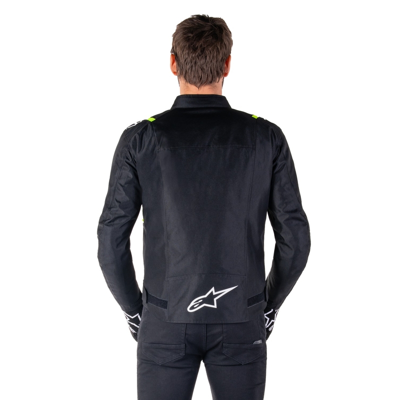 Alpinestars T-SPS 2 Waterproof motoros kabát fekete-fehér-fluo sárga