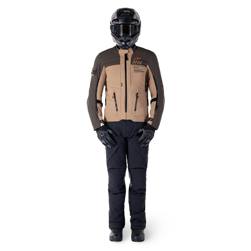 Alpinestars AMT-8 Stretch Drystar XF motoros kabát barna-khaki