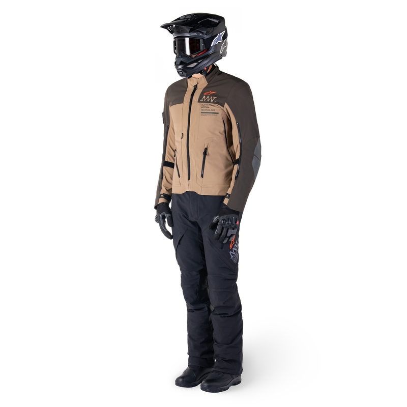 Alpinestars AMT-8 Stretch Drystar XF motoros kabát barna-khaki
