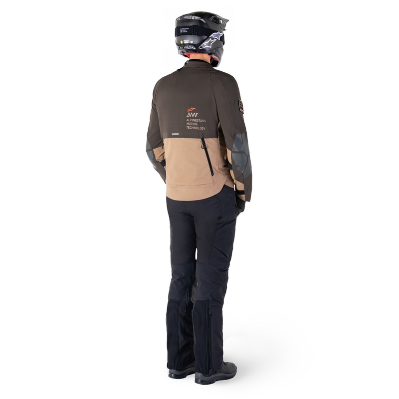 Alpinestars AMT-8 Stretch Drystar XF motoros kabát barna-khaki