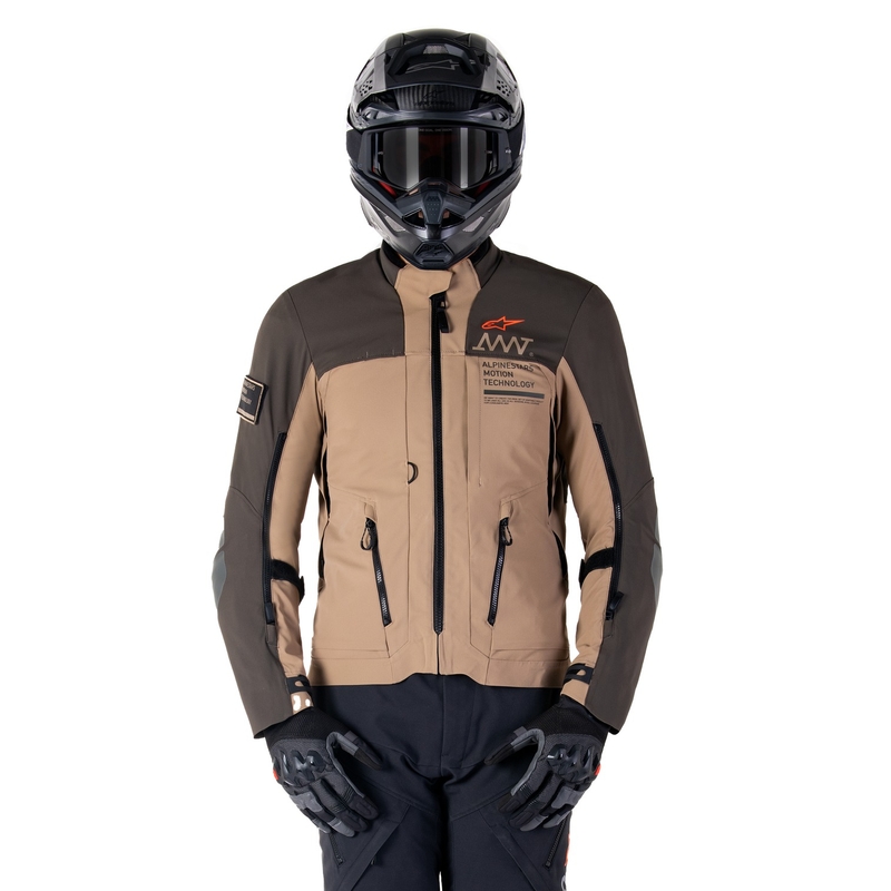 Alpinestars AMT-8 Stretch Drystar XF motoros kabát barna-khaki