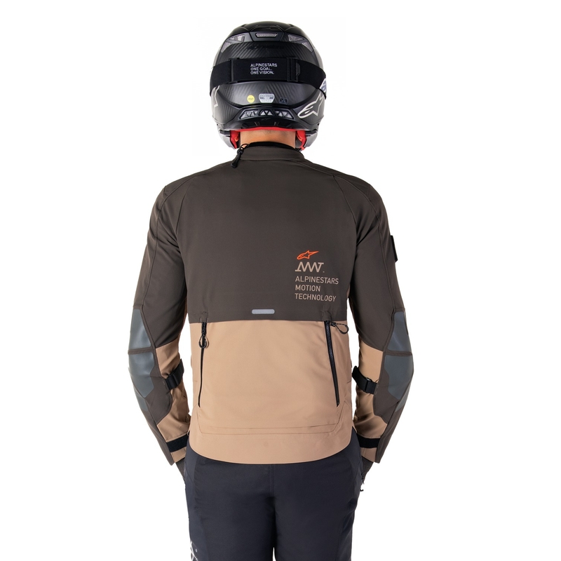 Alpinestars AMT-8 Stretch Drystar XF motoros kabát barna-khaki