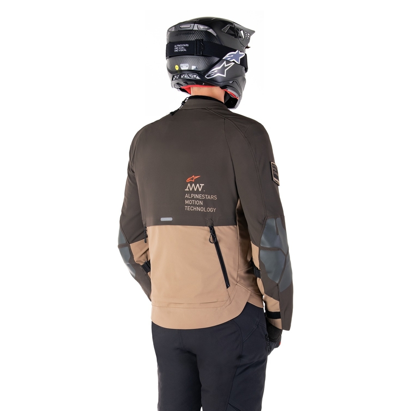 Alpinestars AMT-8 Stretch Drystar XF motoros kabát barna-khaki