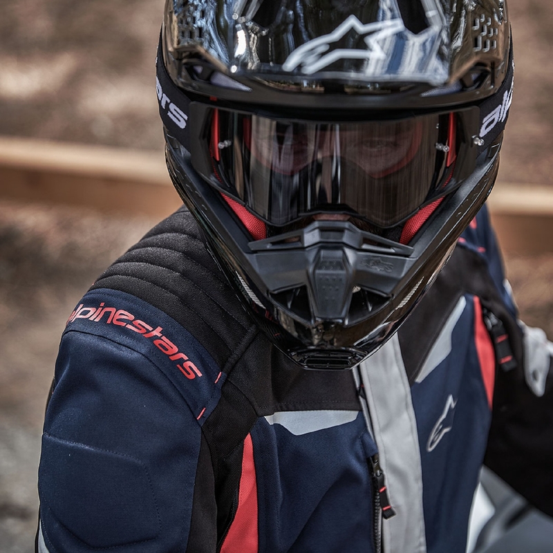 Alpinestars ST-1 Waterproof motorkerékpár kabát sötétkék-fekete-piros