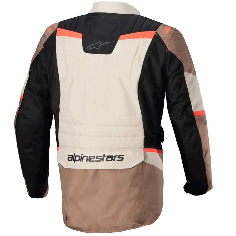 Alpinestars ST-1 Waterproof motorkerékpár kabát khaki-homokbarna-fekete-fluo piros