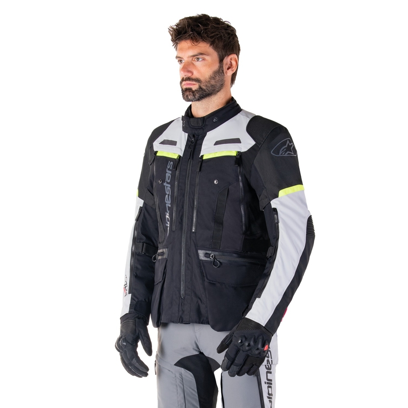 Alpinestars Bogota PRO Drystar motoros kabát fekete-szürke-fluo sárga