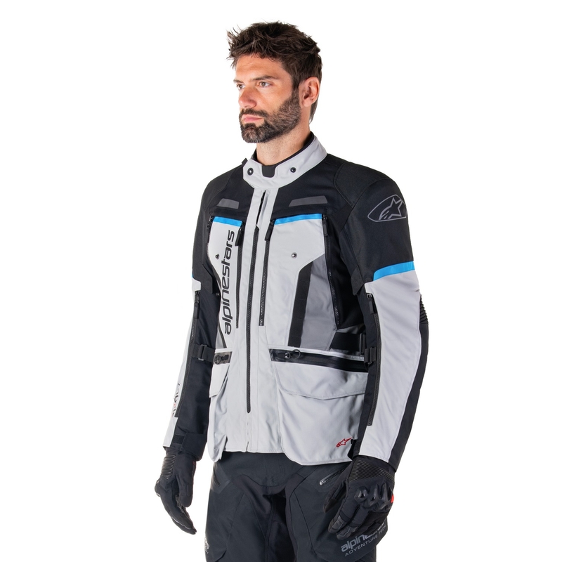 Alpinestars Bogota PRO Drystar motoros kabát szürke-fekete-kék