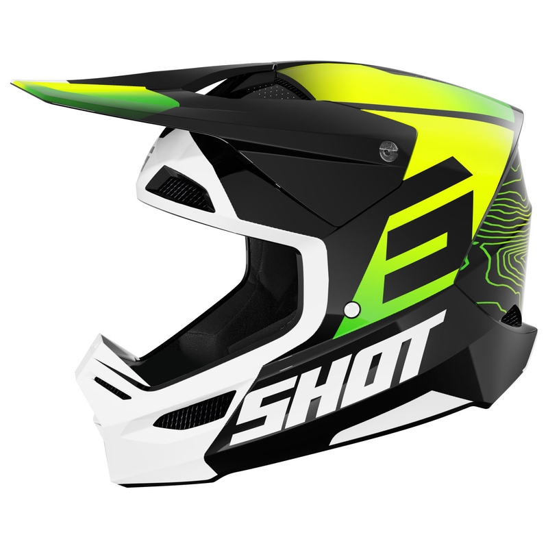 Shot Furious Apex motokrossz sisak fluo sárga-fekete