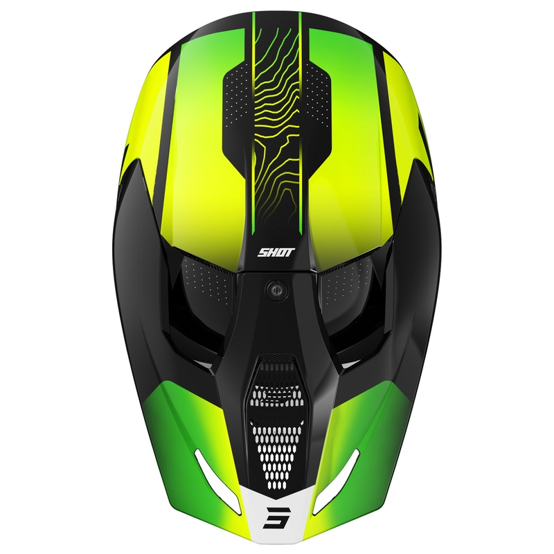 Shot Furious Apex motokrossz sisak fluo sárga-fekete