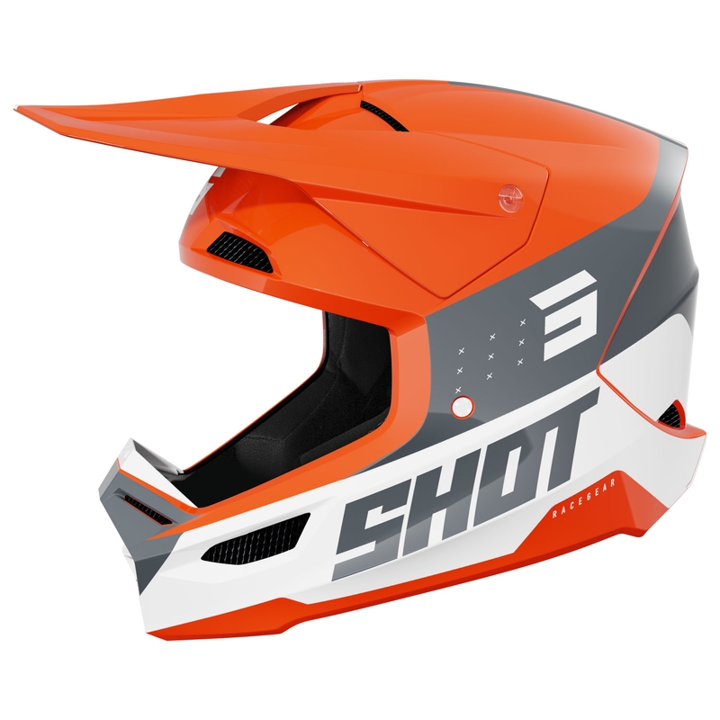 Shot Furious League motocross sisak narancssárga-szürke