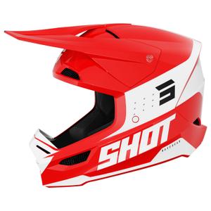 Shot Furious League motocross sisak piros-fehér