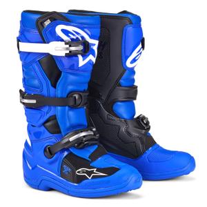 Alpinestars Tech 7 S 2025 gyerek motoros csizma kék-fehér-fekete