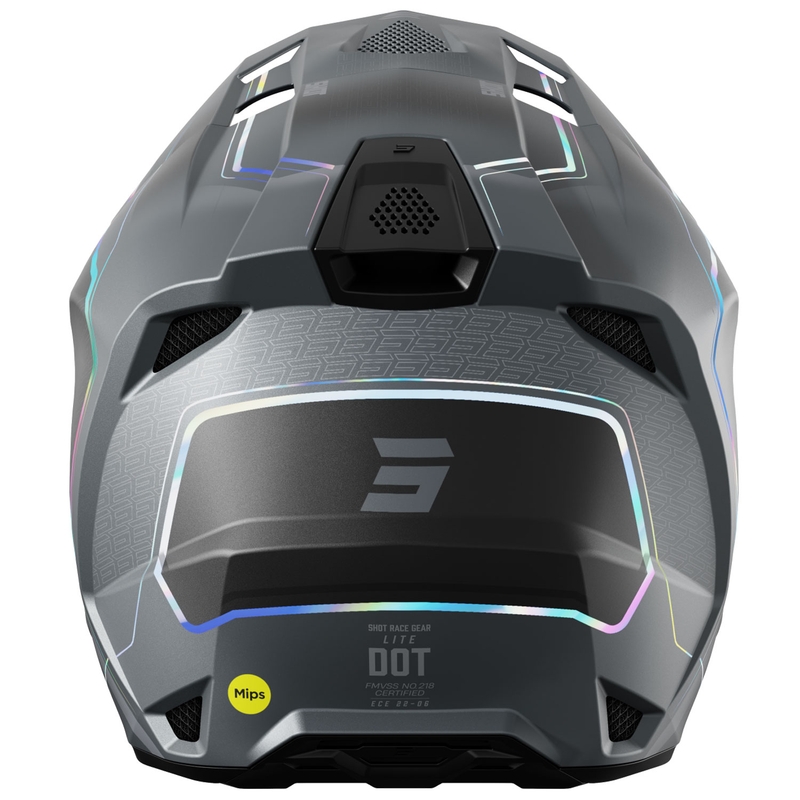 Shot Lite Challenger motokrossz bukósisak gyöngyház szürke-holografikus
