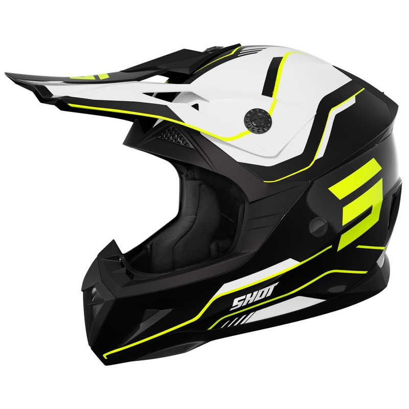 Shot Pulse Lines motokrossz bukósisak fekete-fluo sárga