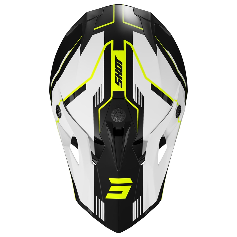 Shot Pulse Lines motokrossz bukósisak fekete-fluo sárga