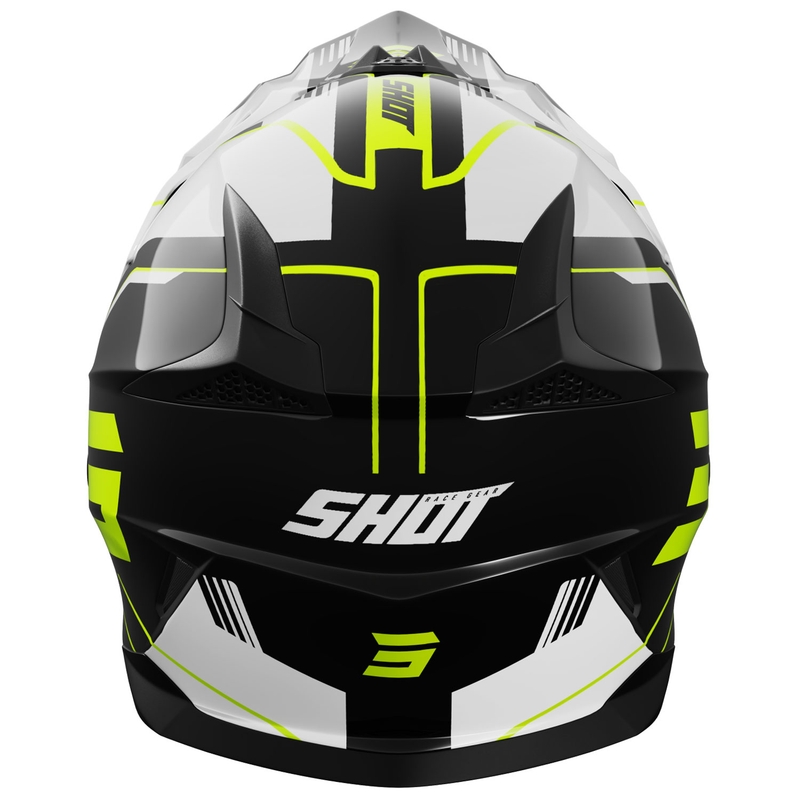 Shot Pulse Lines motokrossz bukósisak fekete-fluo sárga