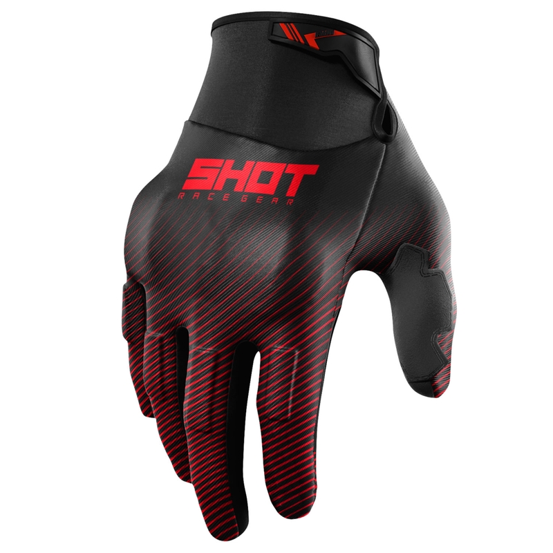 Shot Drift Rim motocross kesztyű piros