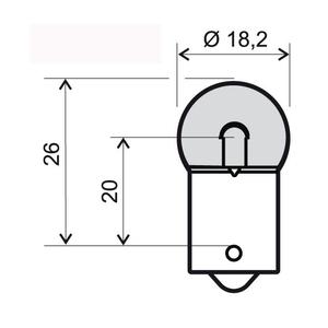 Lamp RMS 246510655 BA15S G18 6V 10W