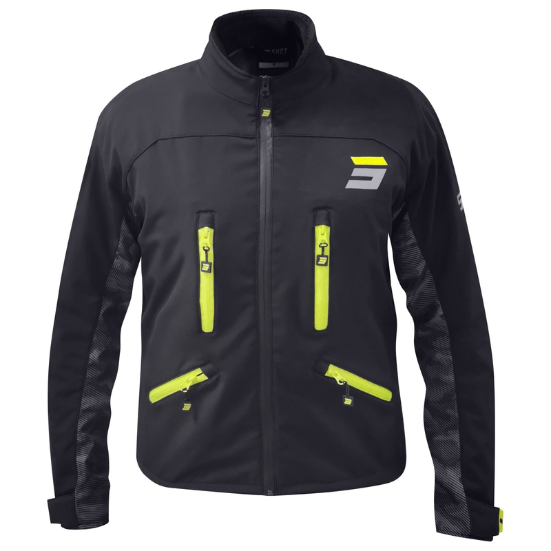 Shot Climatic motoros kabát fekete-fluo sárga